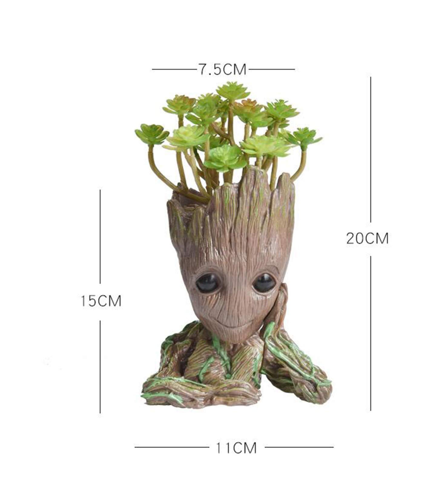 Amazon.co.jp: 人工観葉植物グルート鉢植え、サボテン、人工花、多肉